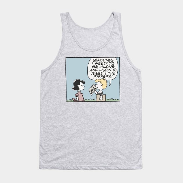 Jesse & The Rippers /  Vinyl Record Fan Tank Top by DankFutura